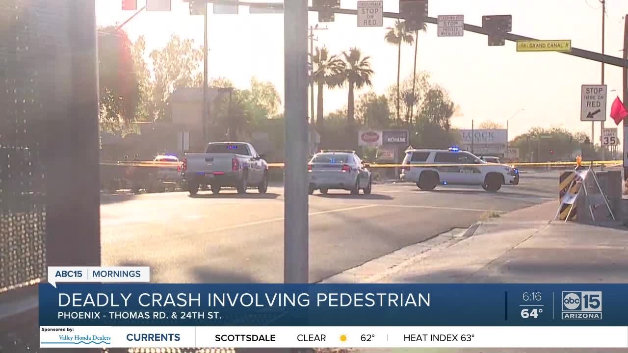 Pedestrian hit, killed near 24th Street and Thomas Road - YouTube