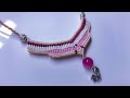 Macrame necklace tutorial in Boho style - DIY