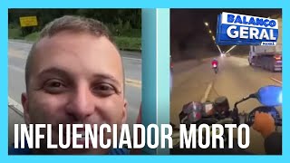 Influenciador que gravava vídeos em motos morre em acidente em SP