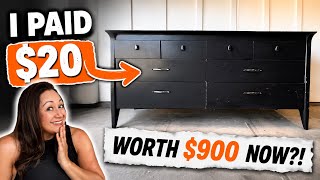 Someone's Bad Paint Job Made Me $900!! | Stripping Paint From Furniture