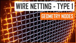 Procedural wire netting type 1/8 in Geometry nodes - Blender tutorial ENG