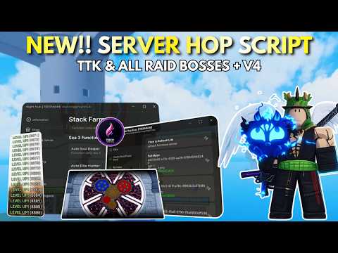 NEW Blox Fruits Script - Auto Server Hop For Auto Raid Bosses, Auto Full Moon, Auto TTK Working 100%
