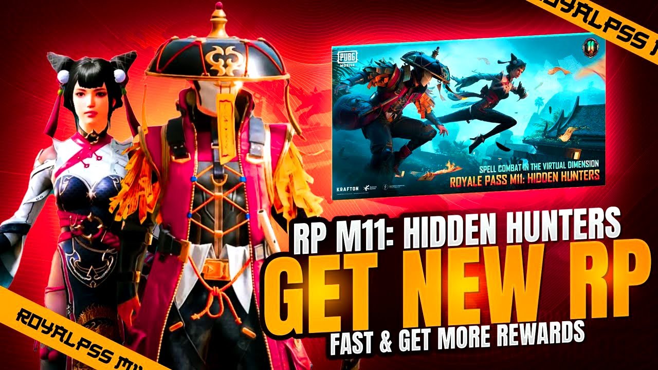 C1S3 M11 Royal Pass Rewards | Hidden Hunters 50 RP Outfit | BattleGround Mobile India |