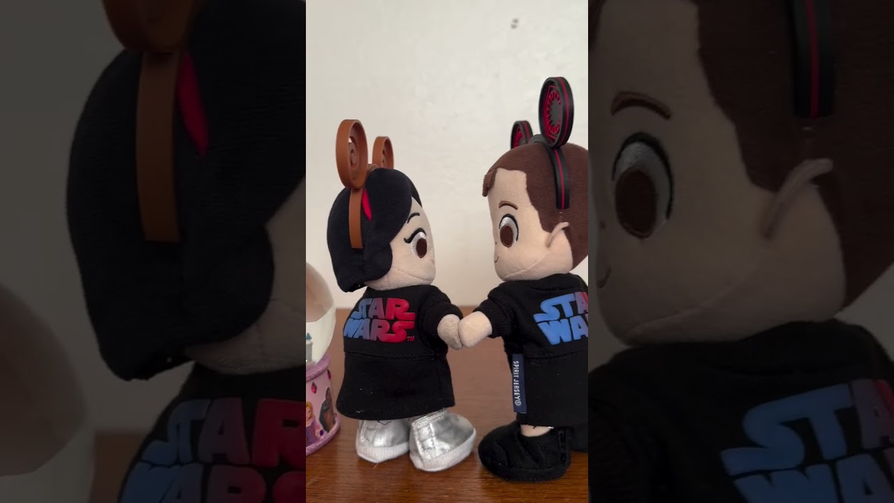Snow White & Peter Parker love their new Star Wars Ears. 🍎✨❄️🧑🏻🕷️🕸️🗡️💡🩵🗡️💡❤️🗡️💡💚🌌
