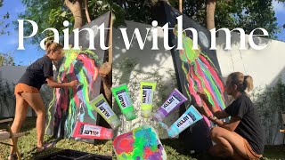 Paint With Me || Large Jellyfish Painting Commission and more stories using Kulay Acrylic Paint