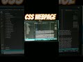 Css Webpage 🖥️🖥️😱😱.  #viral #shorts #youtubeshorts #education #coding