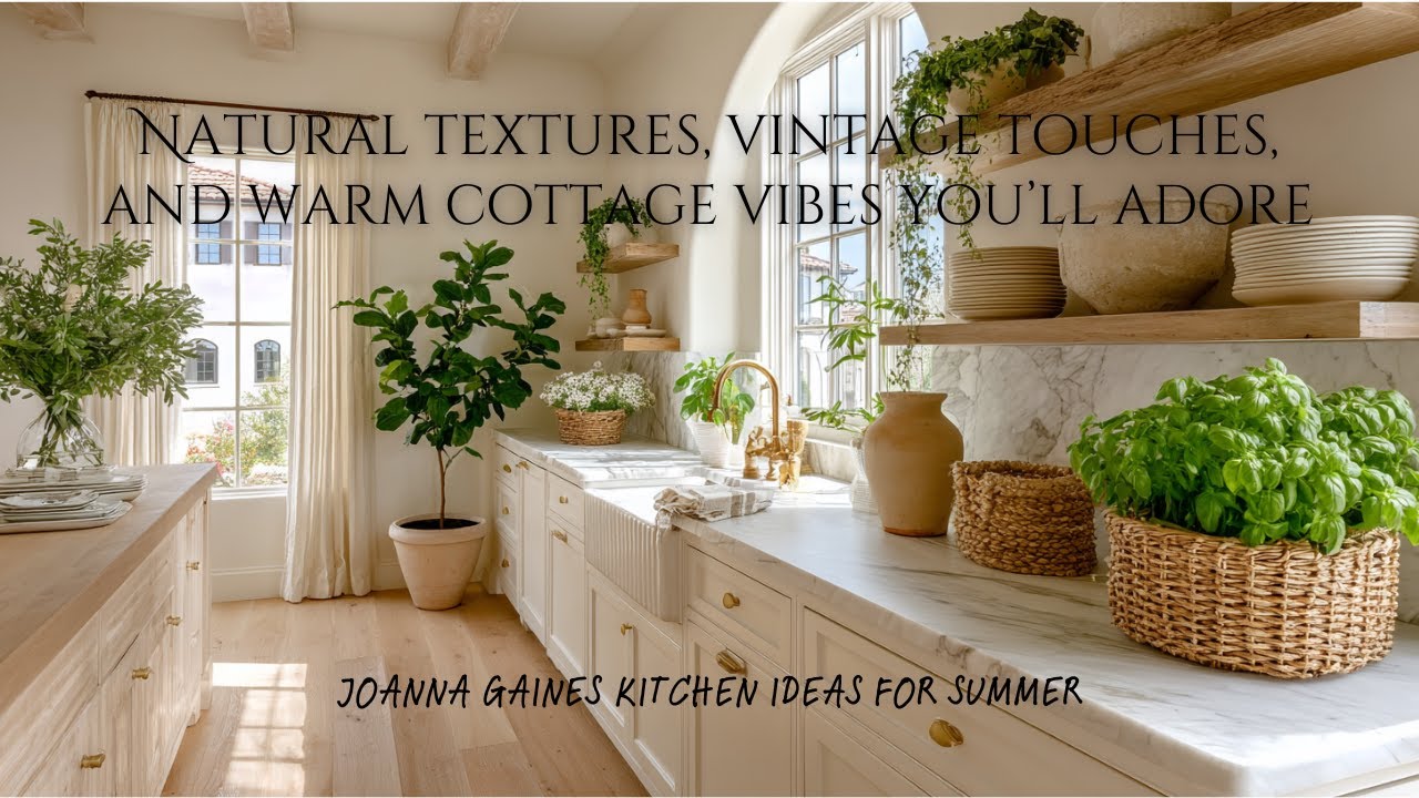 Joanna Gaines’ Bright Summer Farmhouse Kitchen with Natural Charm - YouTube