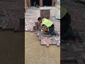 レンガ敷き職人の超スピード舗装ワーク #舗装工事