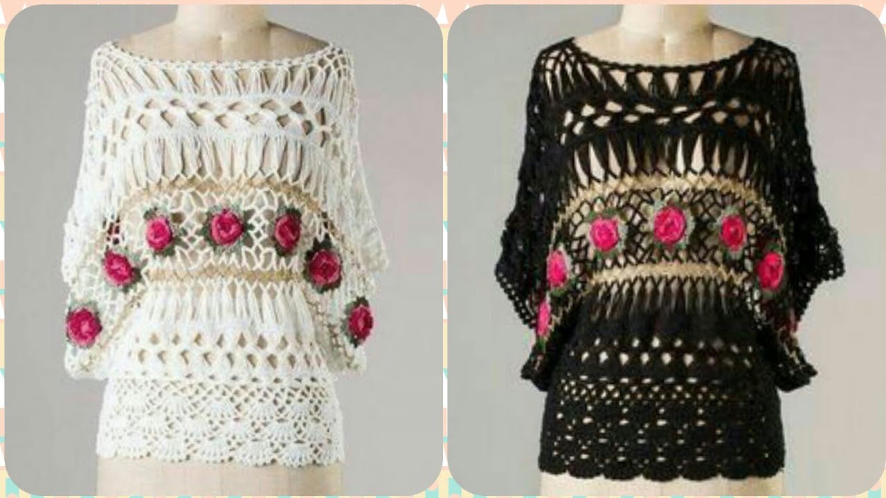 New Creative Women's Crochet Top & Tunic Shirts For Spring Summer 2019