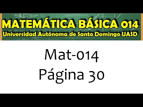 MATEMÁTICA BÁSICA 014 UASD - PÁGINA 30 - FACTORIZACIÓN DE TRINOMIOS