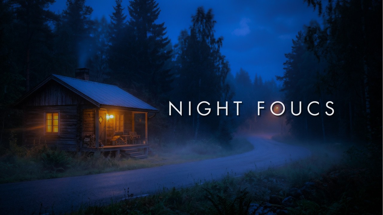 Focus in Rainy Night • Deep Work Music for Late Nights