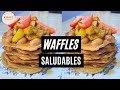 WAFLES de manzana y avena, super ricas, fáciles y saludables!!