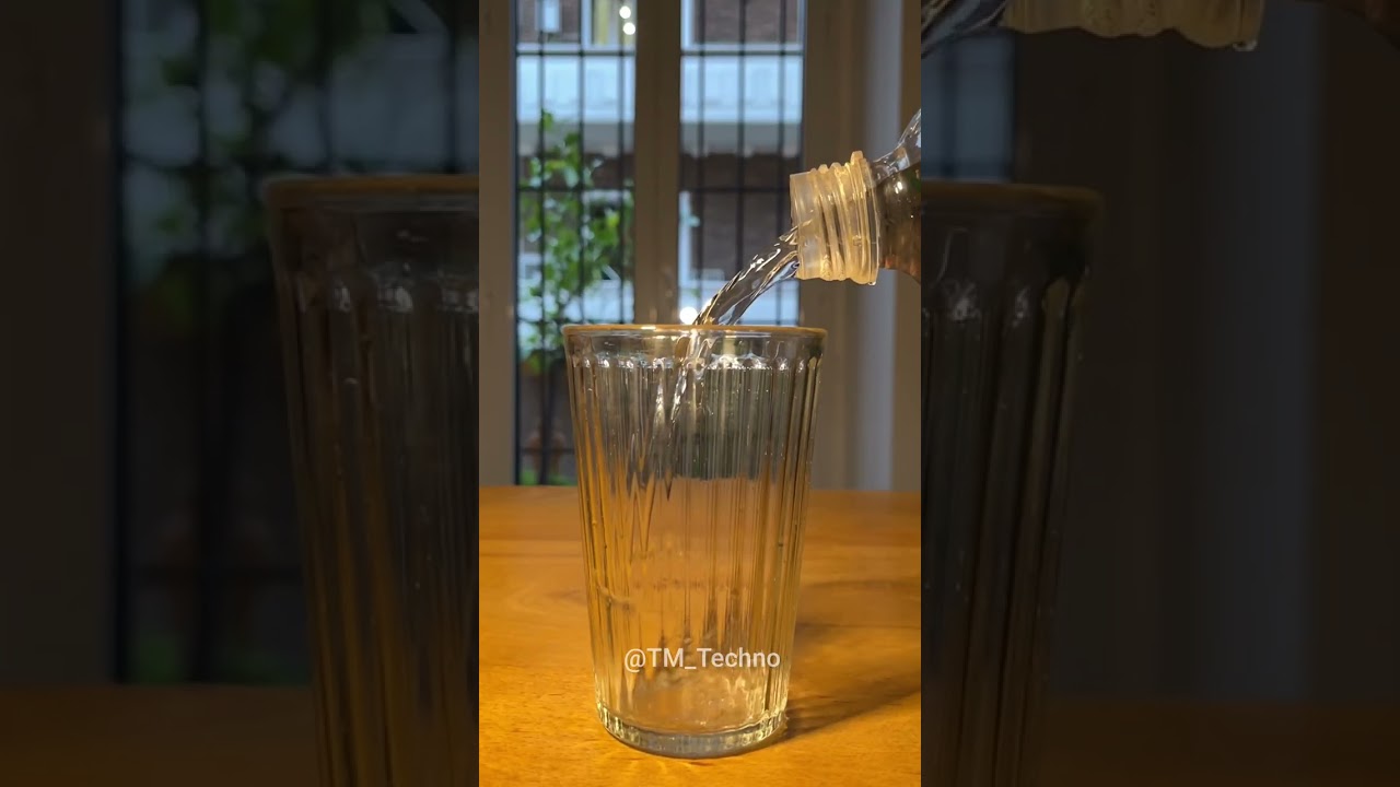 Pouring Water into a Glas Slow Motion! IMPRESSIVE results.. 🤯💧