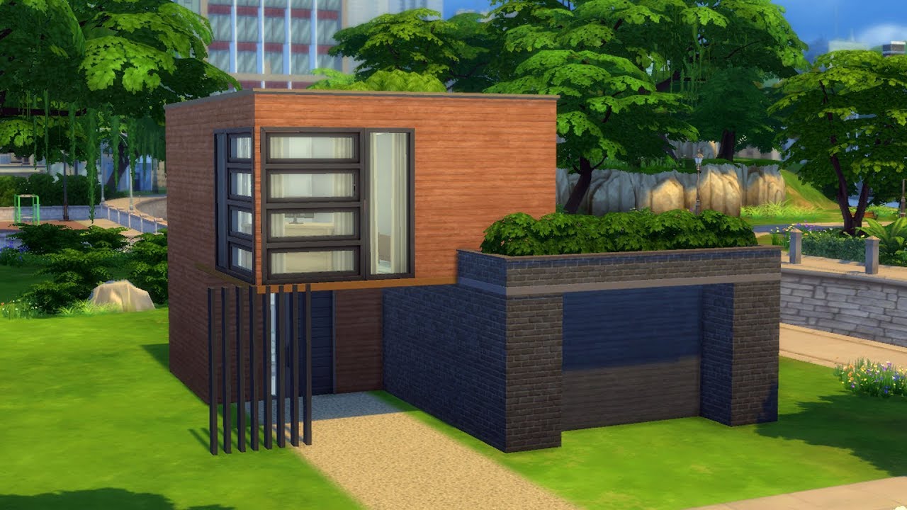 The Sims 4 - Starter Home | Speed Build | House Building - YouTube
