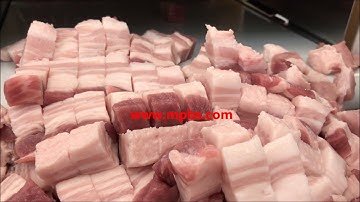 Pro-Slice SC-300 Strip Cutter Fresh Pork Belly Demo- 323-268-8514