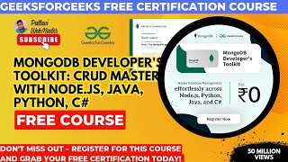 Geeks ForGeeks Free Online Courses with Certificate | Learn Python | #pallaviwebmaster