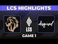 LYON vs DSG Highlights Game 1 | LCS 2026 Spring | LYON vs Disguised by Onivia