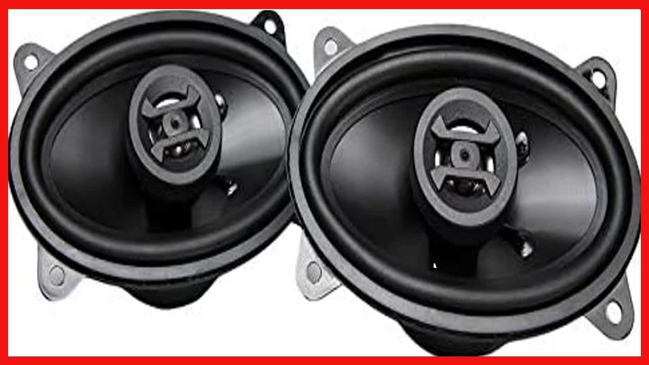 Hifonics ZS46CX Zeus Coaxial Car Speakers (Black, Pair) – 4x6 Inch