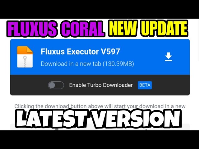 Fluxus Coral New Update Fluxus Executor Mobile