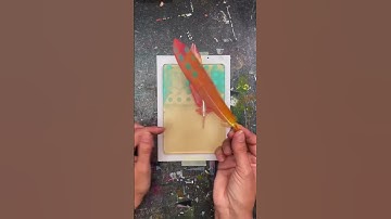 Today’s prompt: FEATHERS🪶 #abcprintingchallenge #gelliarts #shorts #feathers #featherart