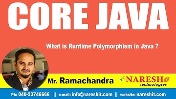Core Java Tutorial |  What is runtime polymorphism in Java ? | Mr.Ramchandra