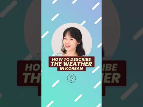 What’s the weather like today? [Korean Vocabulary]