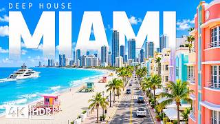 Miami 🇺🇸 4K Drone Footage | South Beach, Ocean Drive & Tropical Glamour | Deep House Chill 🎵