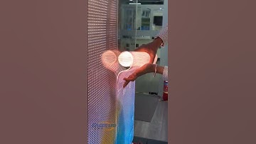 Do you like the film LED display?#transparentleddisplay #leddisplay #ledscreen #eagerled #shorts