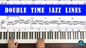 Double Time Jazz Lines Demo (over a standard turnaround progression) - mDecks Music