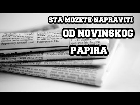 Sta mozete napraviti od novinskog papira, vode i brasna