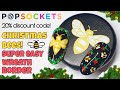 🐝 CHRISTMAS BEE | Popsocket review | Gel polish nail art design tutorial | EASY XMAS WREATH