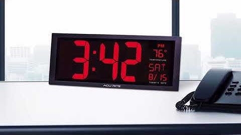 Big Digital Clock Wall Mount Large Number LED Display Day,Date,Thermometer 14.5"