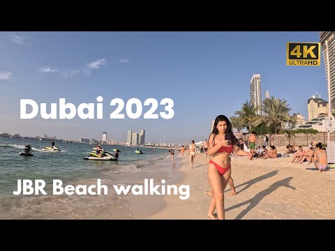 Dubai, Jumeirah Beach (JBR) UAE [4K]  Walking Tour