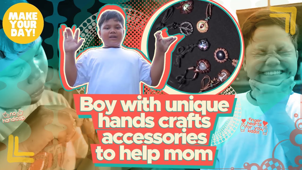 Boy with unique hands crafts accessories to help mom | Make Your Day ...