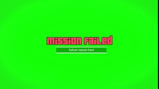 Green Screen - Gta 5 Mission Failed