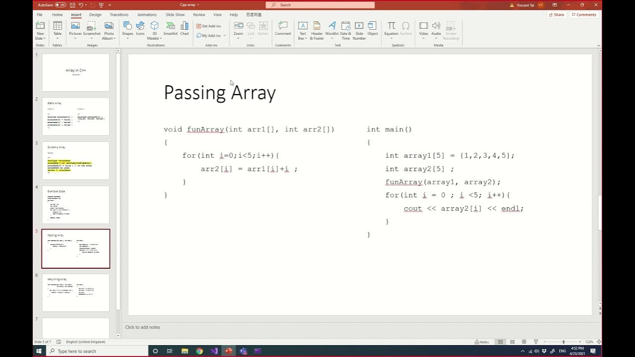 programming in C++ 1D array - YouTube