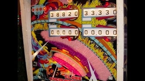 Rare EM Version 1978 Gottlieb Close Encounters Pinball Machine In Action