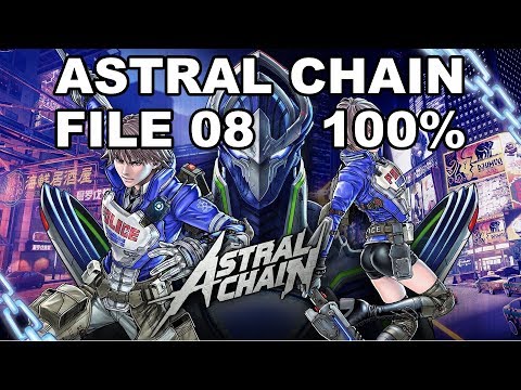 [Astral Chain] File 08 - 100%  (Cases, Items, Photo Order, Toilet, Cat)