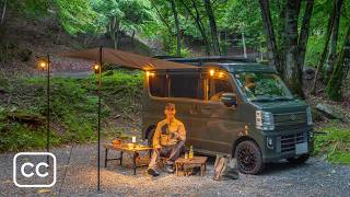 Solo Camping in a Lush Forest After the Storm in Japan #62