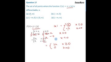 [Class 12] The set of all points where function f(x) = x + |x| is differentiable - Teachoo