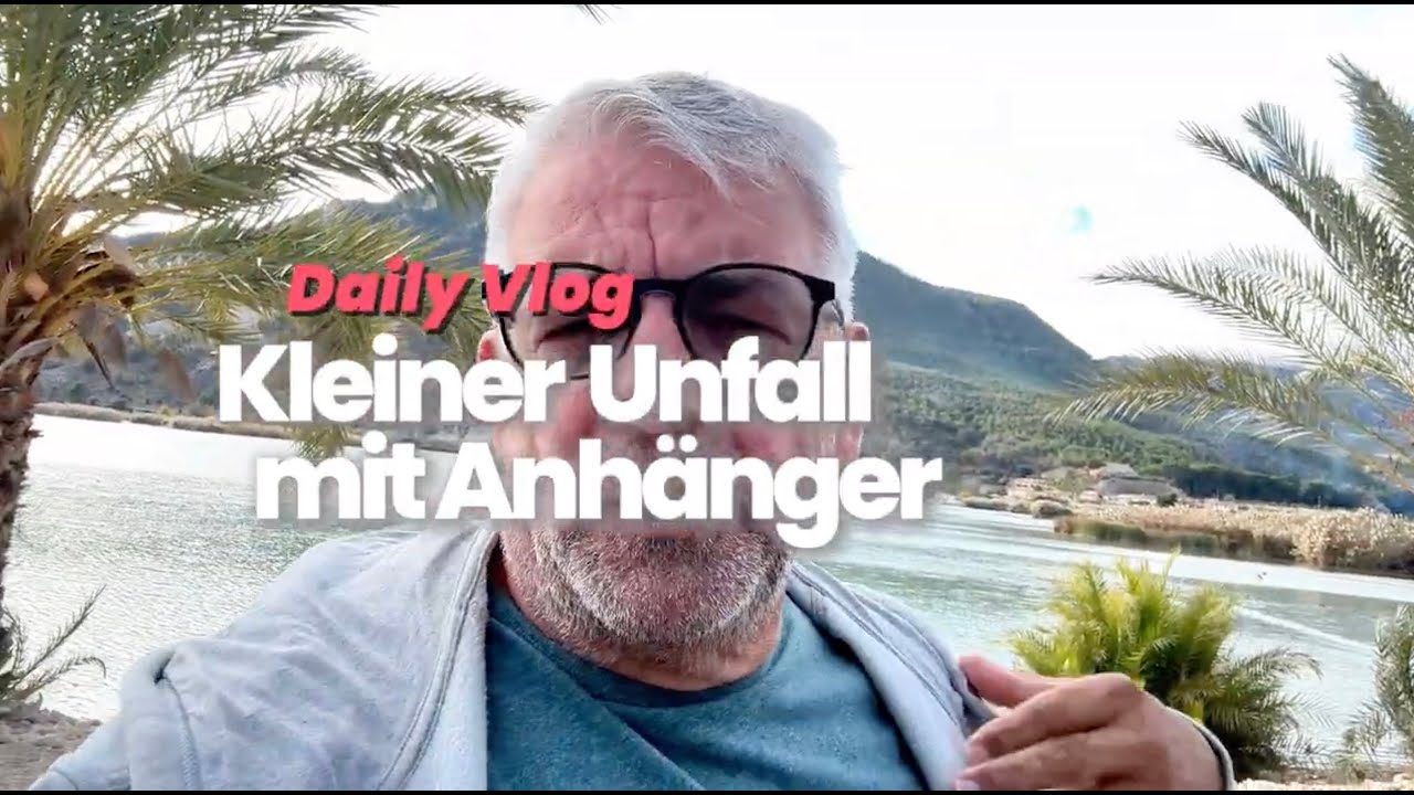 Kleiner Unfall mit meinem Anhänger und ich muss weiter.