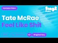 Tate McRae Feel Like Shit Karaoke Piano