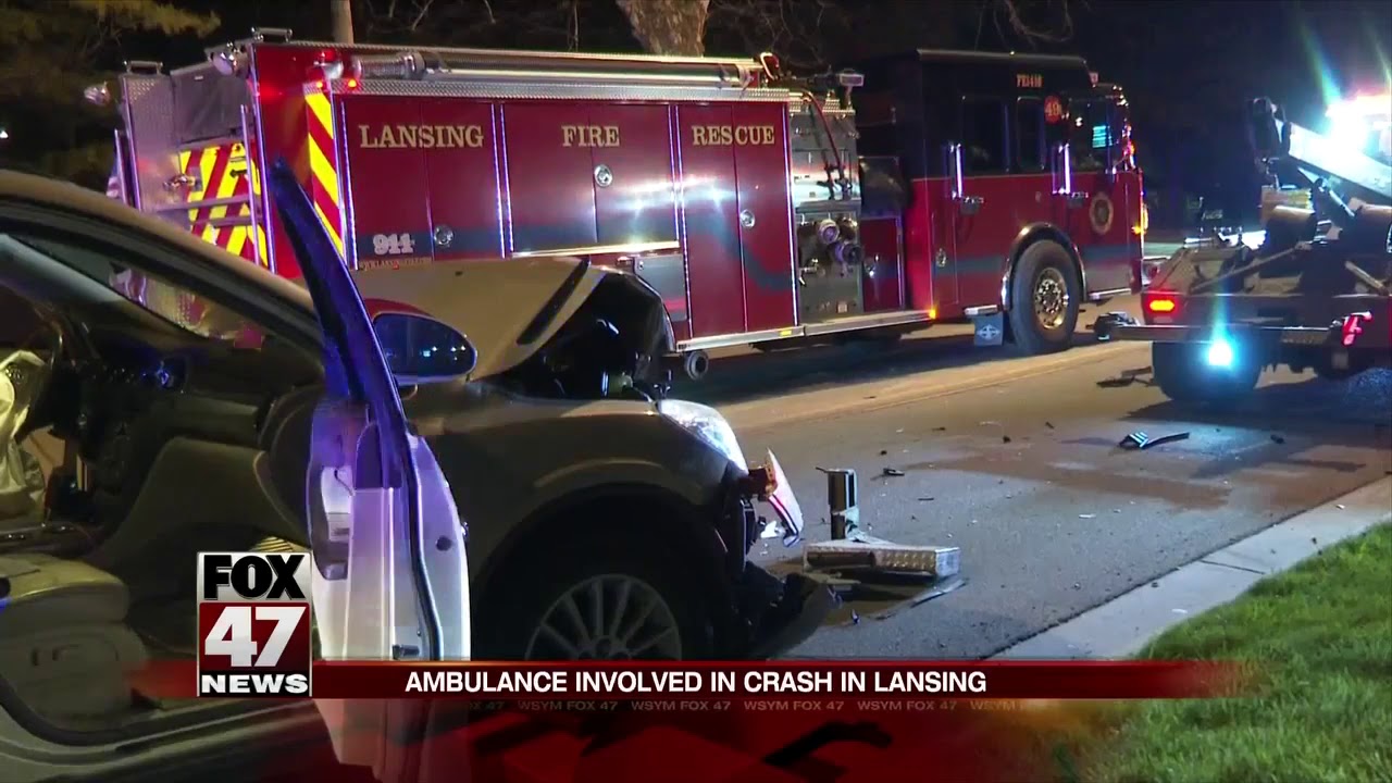 Police investigating Lansing crash involving ambulance