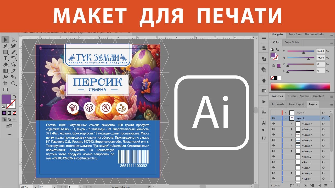 Редактируем макет для печати в Adobe Illustrator - запись консультации ...