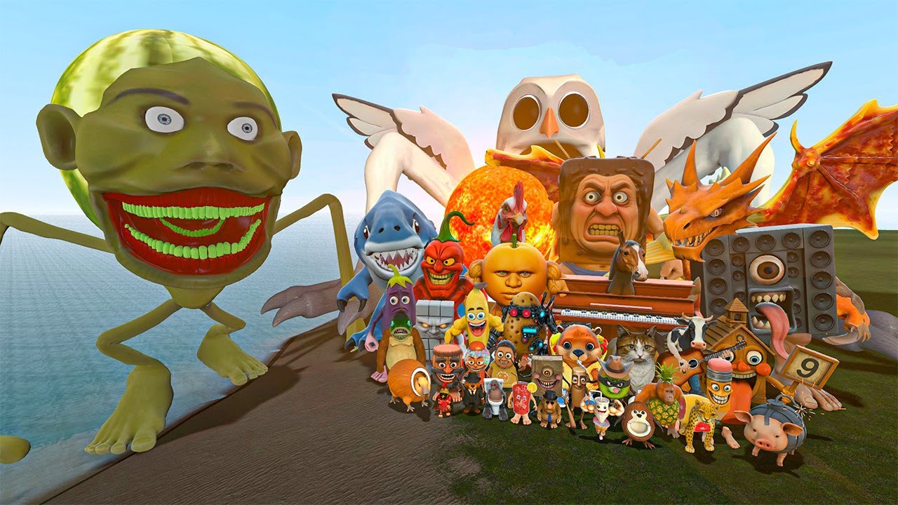 ALL NEW ITALIAN AI BRAINROT MEMES VS LIN GANG MELON TAPES MONTERS! - Garry's Mod