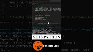 Sets Methods Python in Telugu