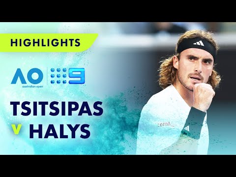 Match Highlights: Stefanos Tsitsipas v Quentin Halys - Australian Open 2023 | Wide World of Sports