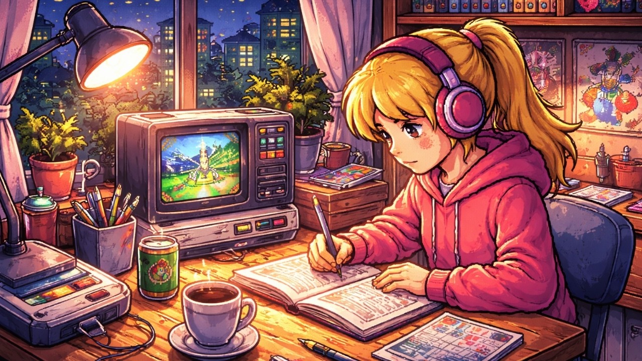 【1時間】レトロ8bit勉強タイム 🌙 ファミコン風チルミックス【1hour】Retro 8bit Study Time 🌙 NES Style Chill Mix