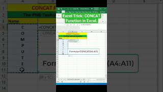 Excel Trick: CONCAT Function in Excel.