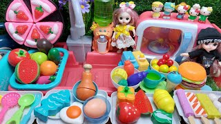 Satisfying ASMR With Cut Fruits And Vegetable | Cooking Funny Food With Hello Kitty Kitchen Set Toys